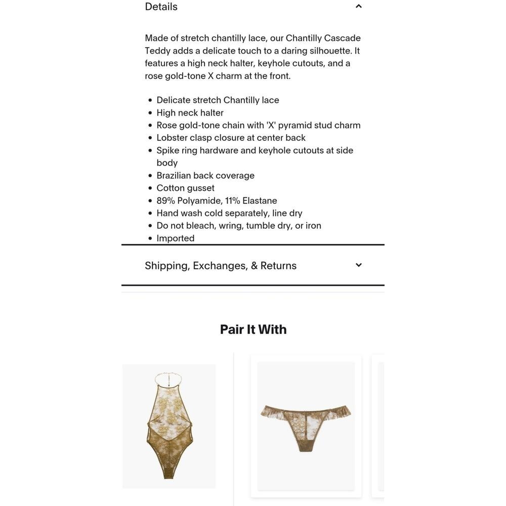 Olive Lace Halter Neck Teddy Bodysuit Chain Detail Brazilian Back - Picture 5 of 7